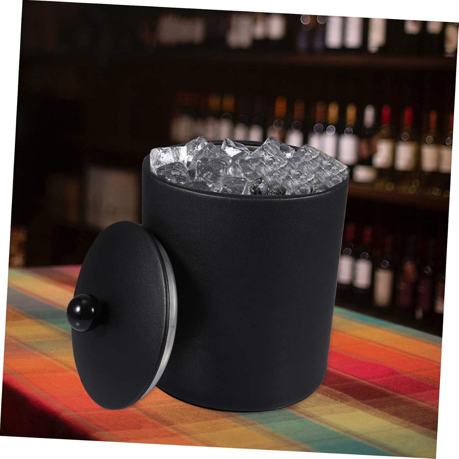 1Pc Sturdy Stainless Steel Ice Bucket with Tongs Thickened Cooling Wine Bucket for Parties Elegant Design for Wine Beer and for Gatherings