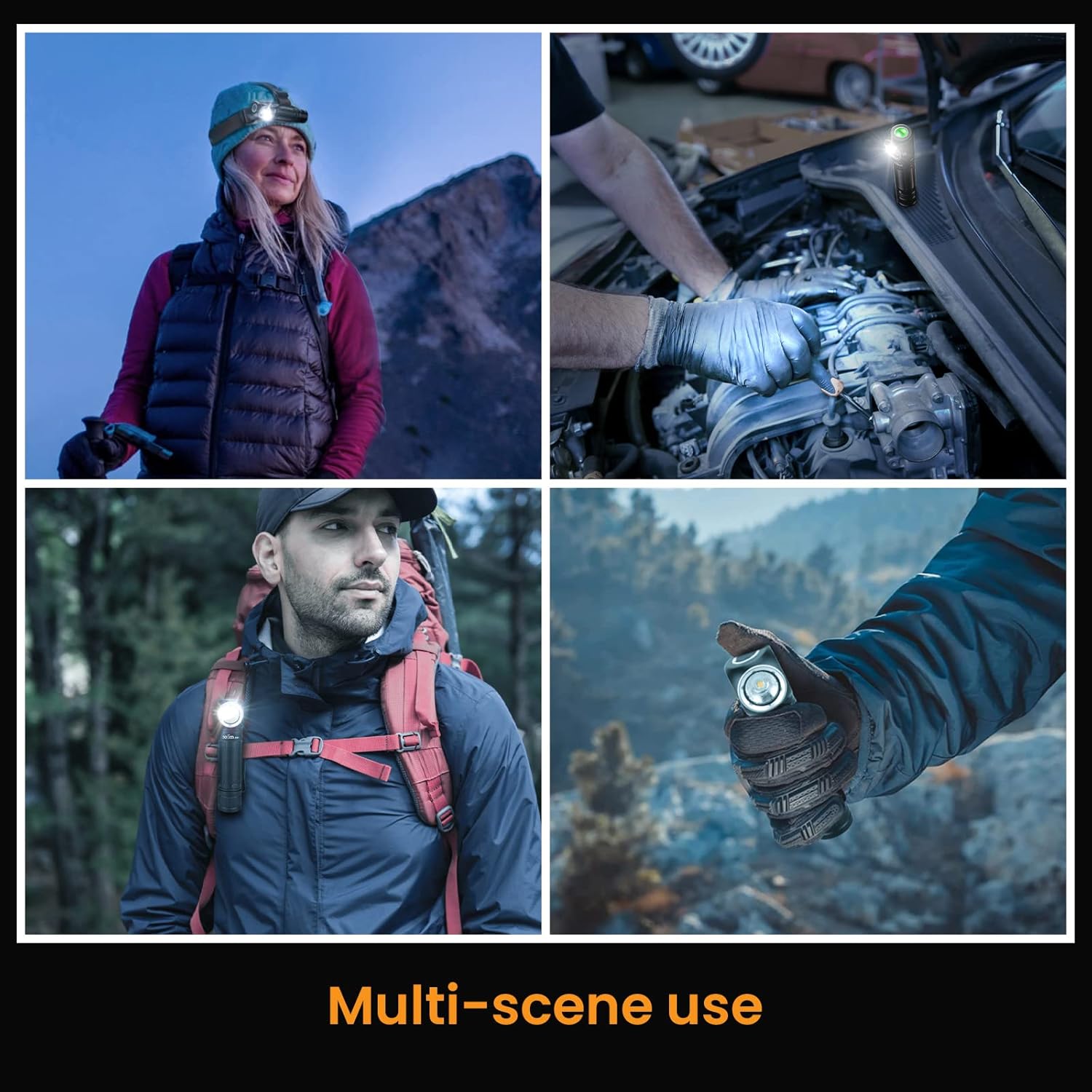 sofirn HS40 Rechargeable Headlamp 2000 Lumens, Super Bright Headlamp Flashlight with 6500k SST40 LED, IPX8 Water Resistance, Magnetic Tail Cap, Small Head Lamps to wear for Adult Camping Hking - Image 6