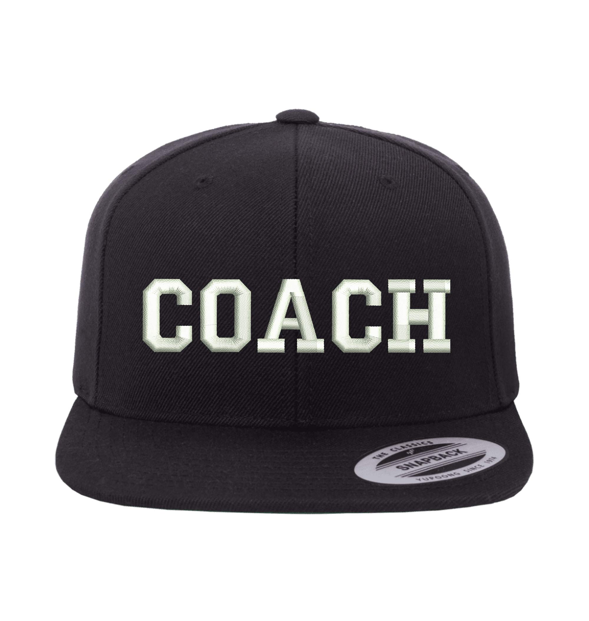 DSY Lifestyle Coach Flat Bill Snapback Unisex Baseball Hat - Hat for Coaches, Sports Hat, Snap Back Baseball Cap
