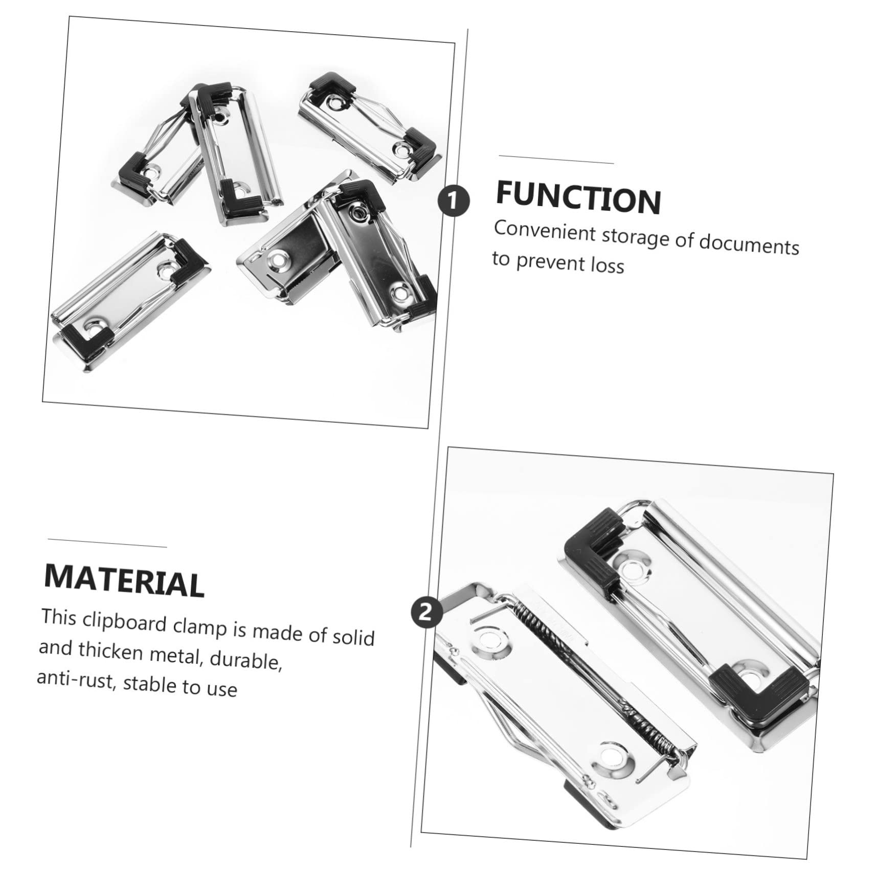 Operitacx 105piezas Clips Metálicos Montables Para Carpeta Sujetadores De Resistente y Para Escuela y