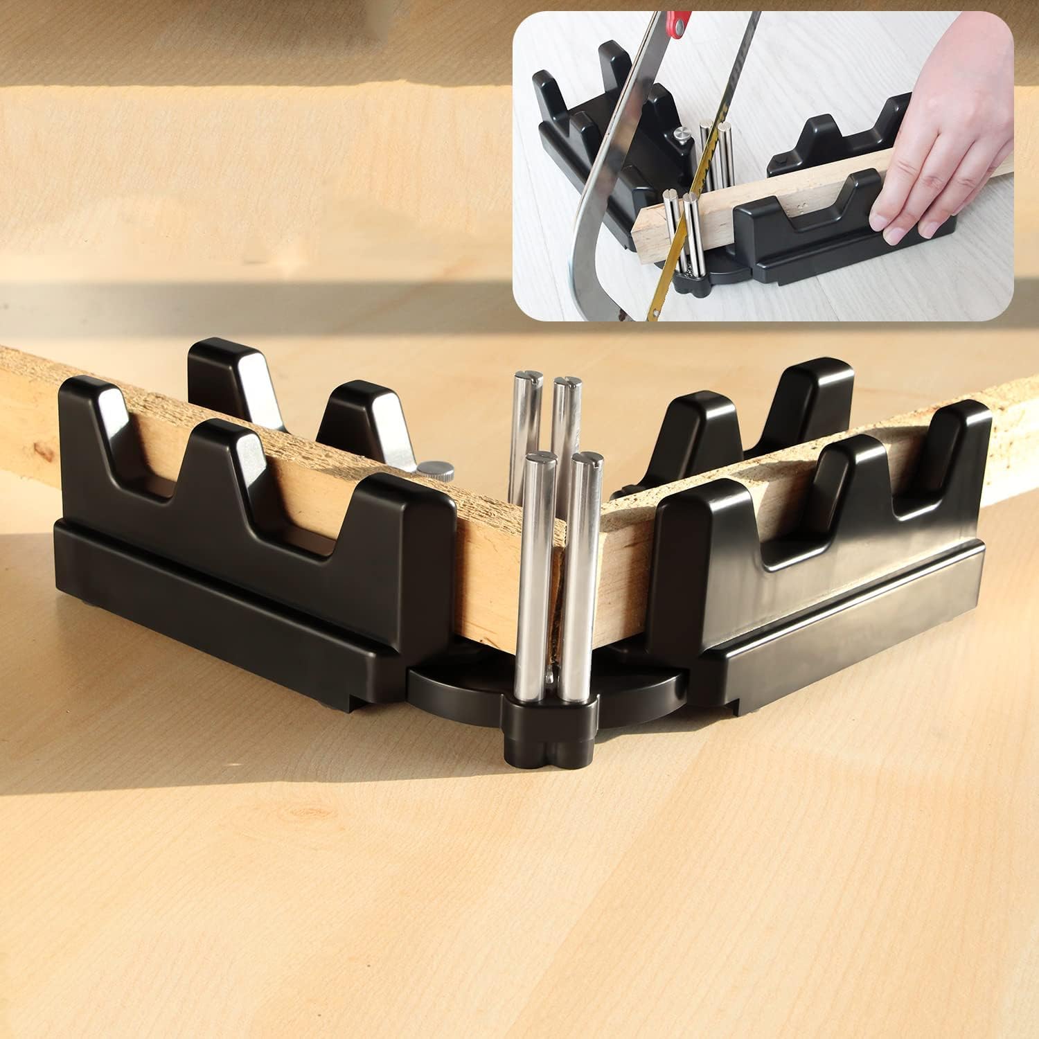 2-in-1 Mitre Measuring Cutting Tool, Measuring and Sawing Mitre Angles Cutting Tool for Home Improvement, Carpentry Work