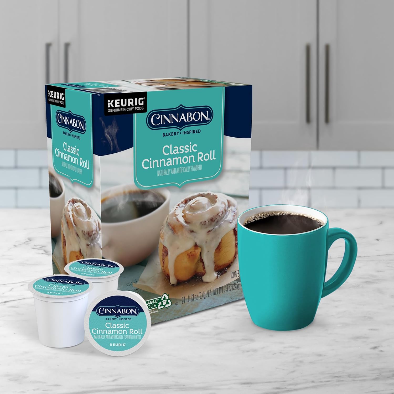 Cinnabon Classic Cinnamon Roll Keurig Single-Serve K-Cup Pods, Light Roast Coffee, 96 Count