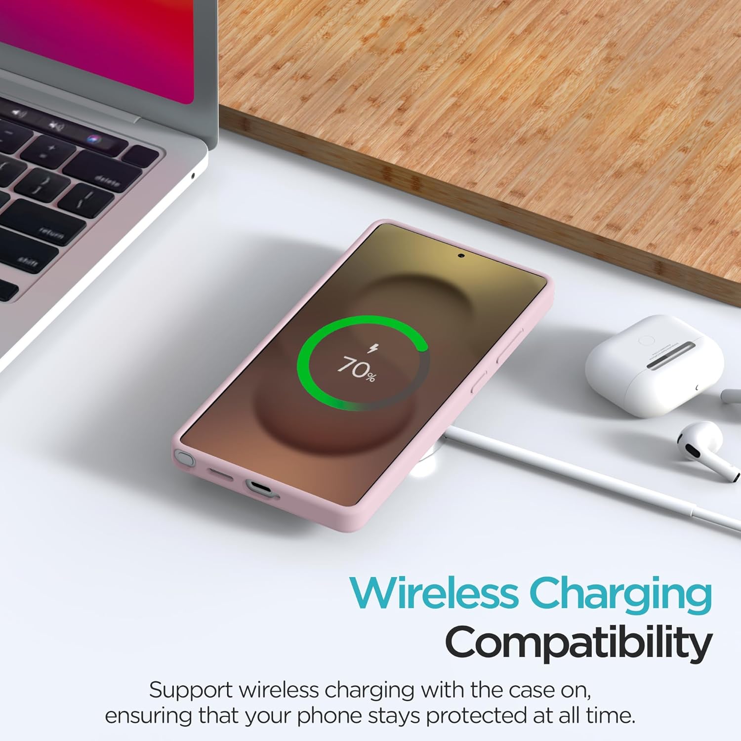 for Samsung S25 Ultra Case, Liquid Silicone Case with Camera Protection with Microfiber Lining Shockproof Phone Case Cover for Galaxy S25 Ultra 6.9 inch, Pink - Image 6