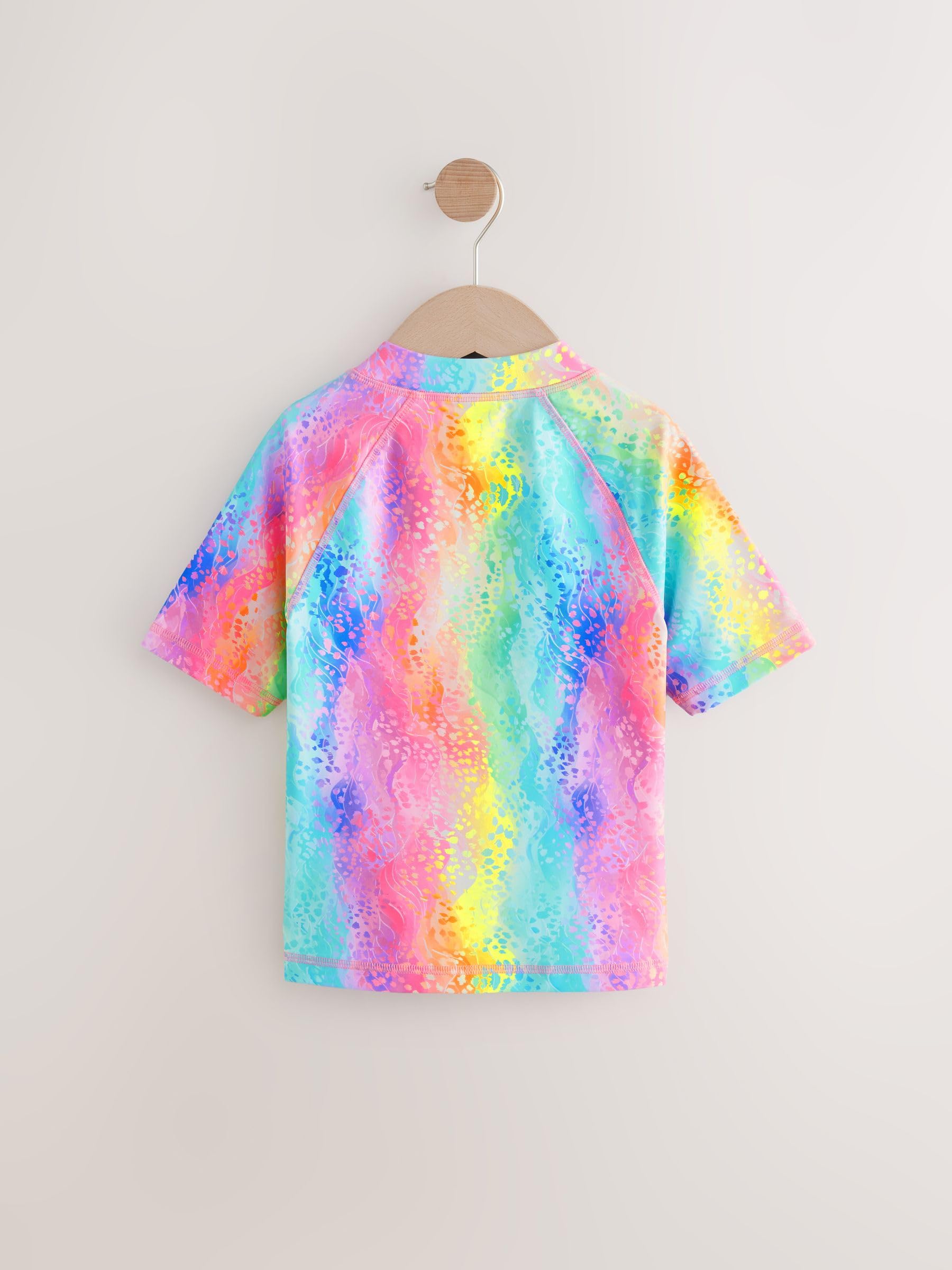 NEXT Mädchen Standard Sonnenschutztop mit Reißverschluss Rainbow Animal 168