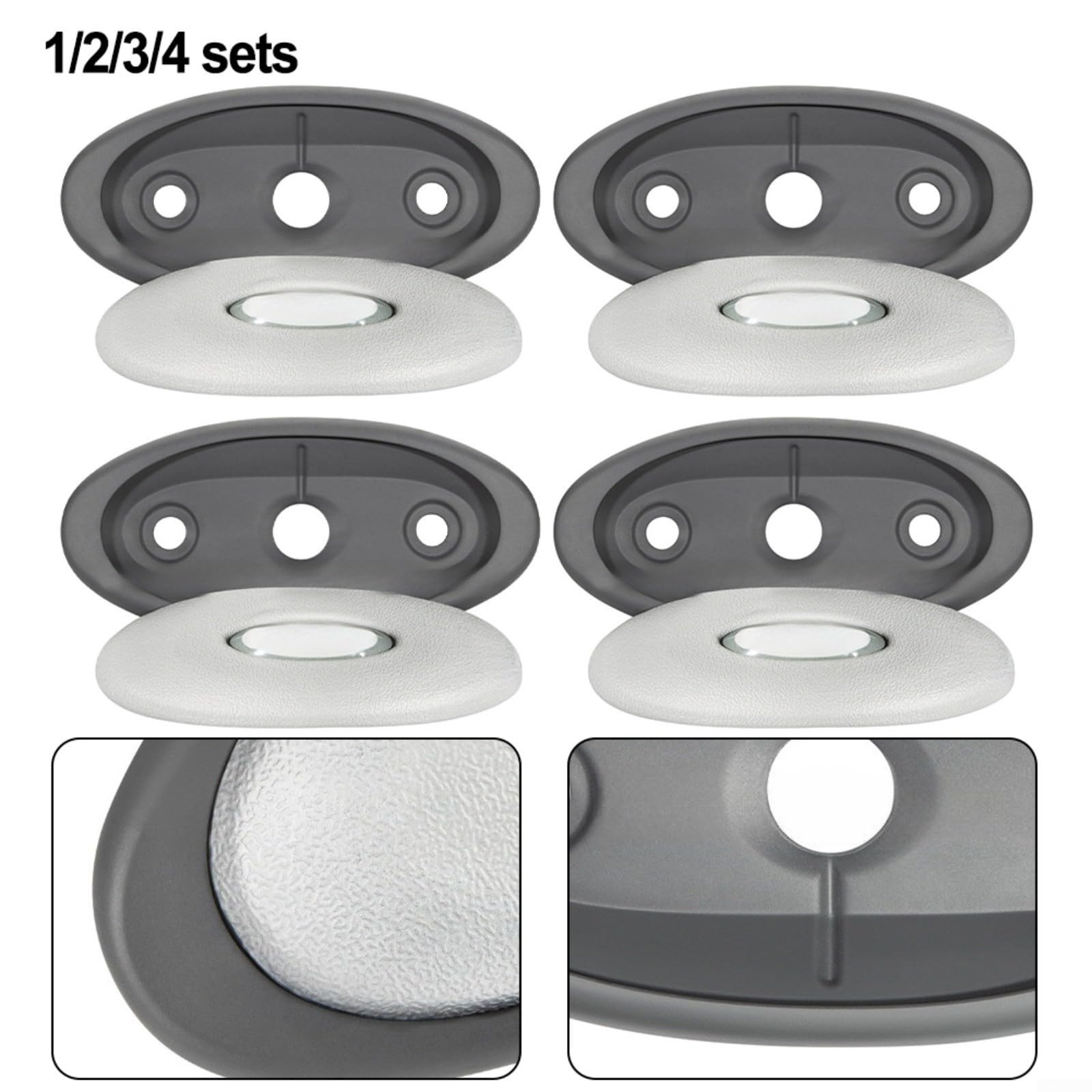 Inserto de almohada ovalado con soporte trasero para jacuzzis serie J-300 2007-2013, cómoda pieza de repuesto para reposacabezas 2472-826, cojín de poliuretano para spa en gris claro (4