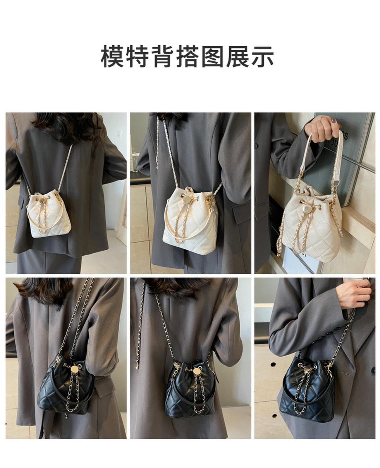 Torebki damskie z wiaderkiem, małe kieszenie, lekka, skórzana torba crossbody, regulowany pasek na ramię