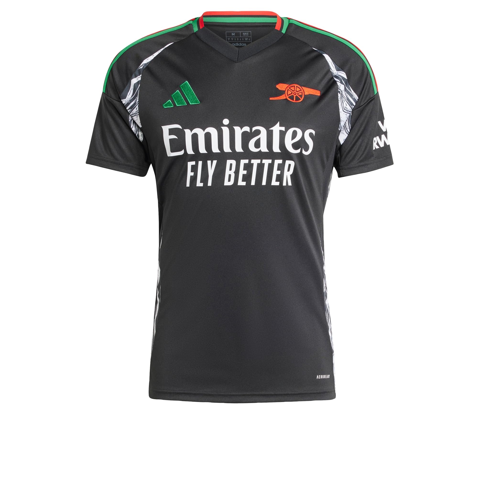 adidas Mens Arsenal Away Shirt 2024 2025 Adults Black XL