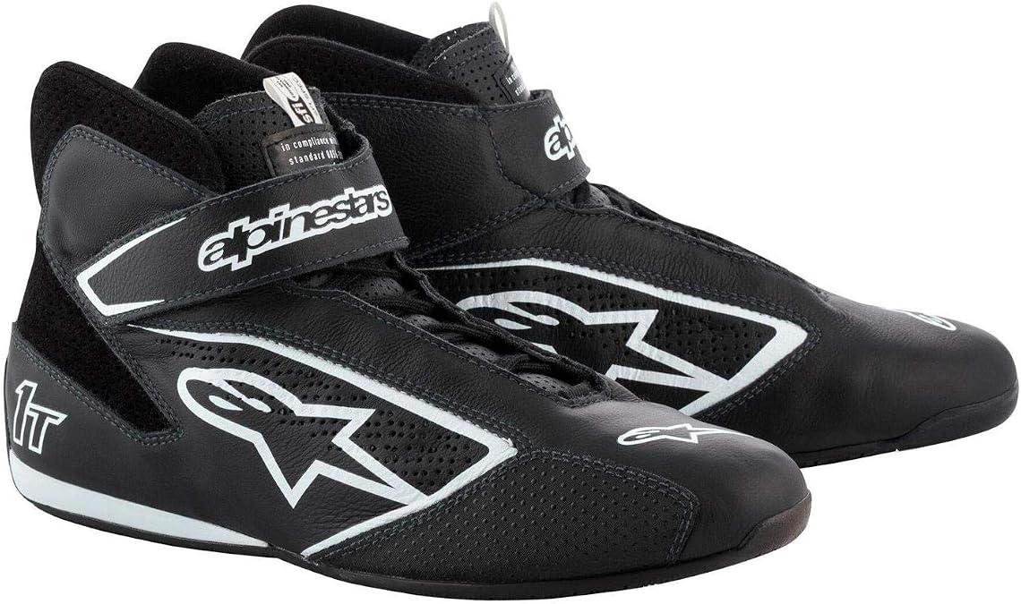 Alpinestars TECH-1 T SHOES US BLACK WHITE YELLOW FLUO 5