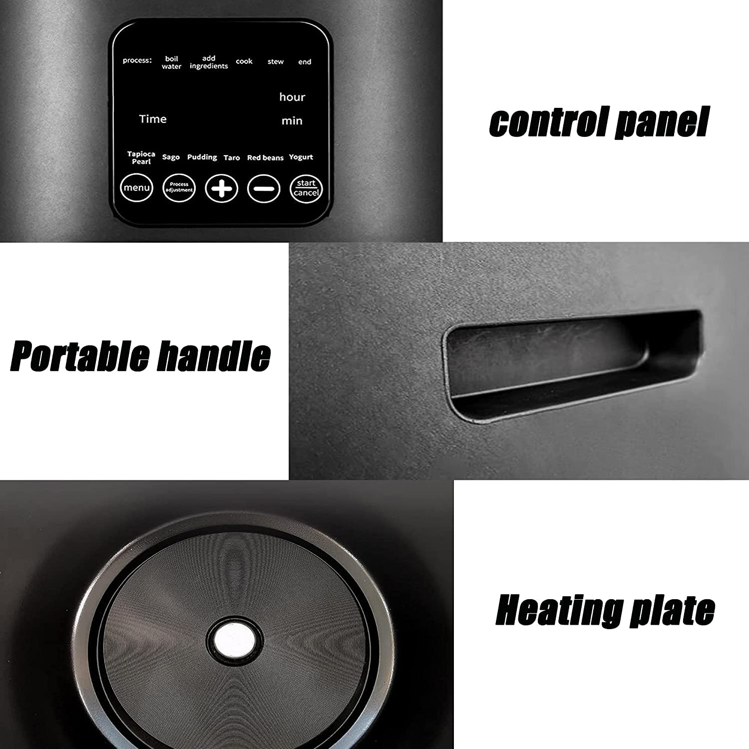 COYEUX Macchina per Perle per tè al Latte Commerciale, pentola per Perle Completamente Automatica da 1300 W, con Controllo della Temperatura e Touchscreen, per Negozi di tè al Latte, Snack Bar