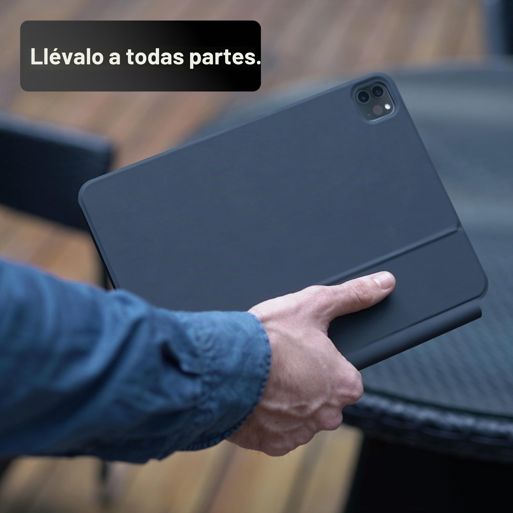 Funda con teclado Magic Keyboard de diseño QWERTZ alemán para iPad Air de 13 pulgadas (M4/M3/M2, 2026/2025/2024) y iPad Pro de 12,9" (3ª, 4ª, 5ª, 6ª generación), funda con teclado magnético y trackpad