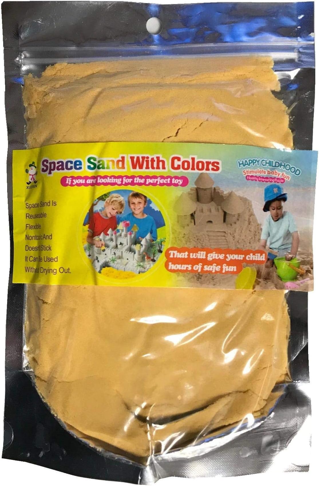 just4babyMagic Motion Moving Kinetic Play Sand 500g Variety Colours (500g Yellow Sand)
