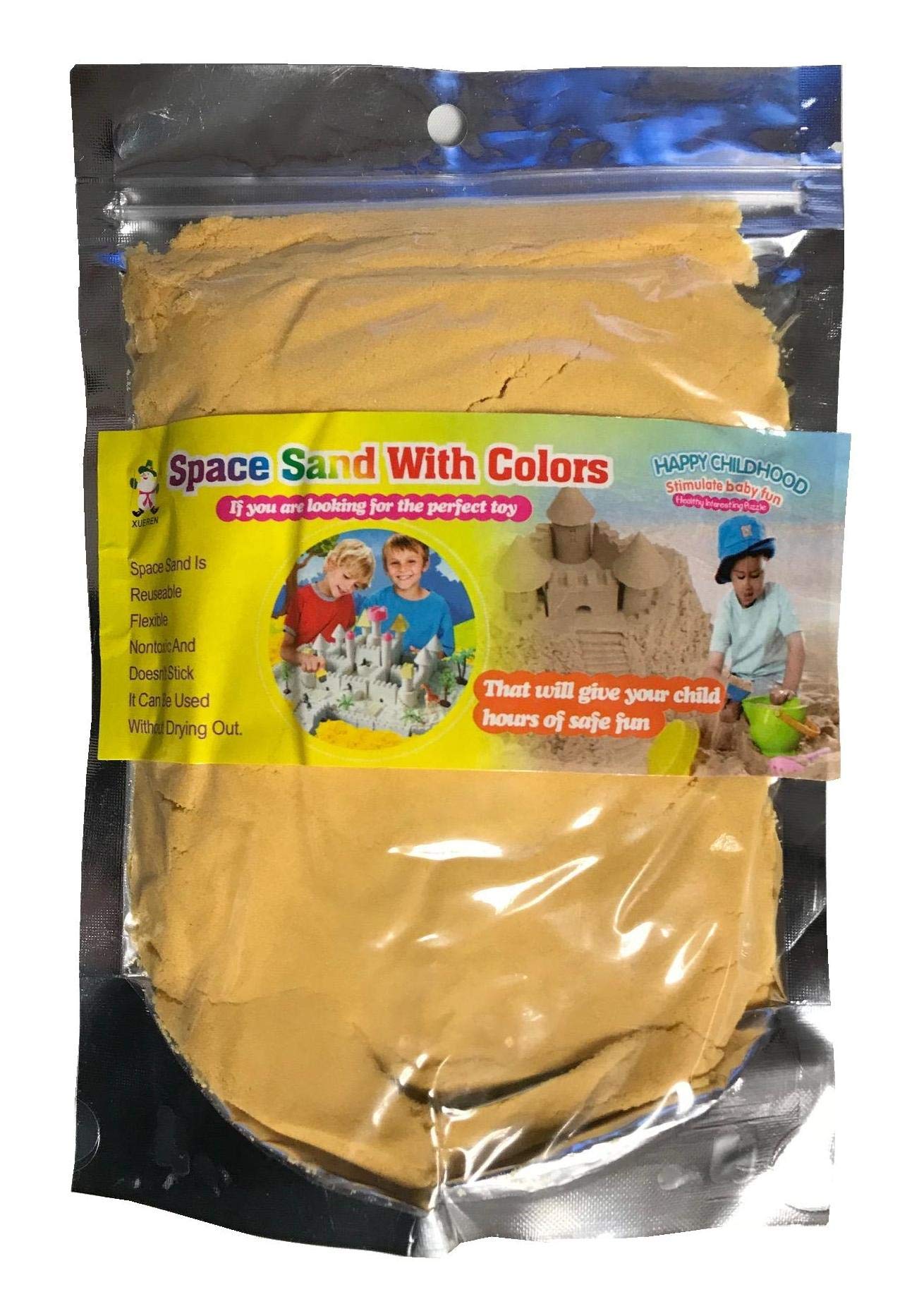 just4babyMagic Motion Moving Kinetic Play Sand 500g Variety Colours (500g Yellow Sand)