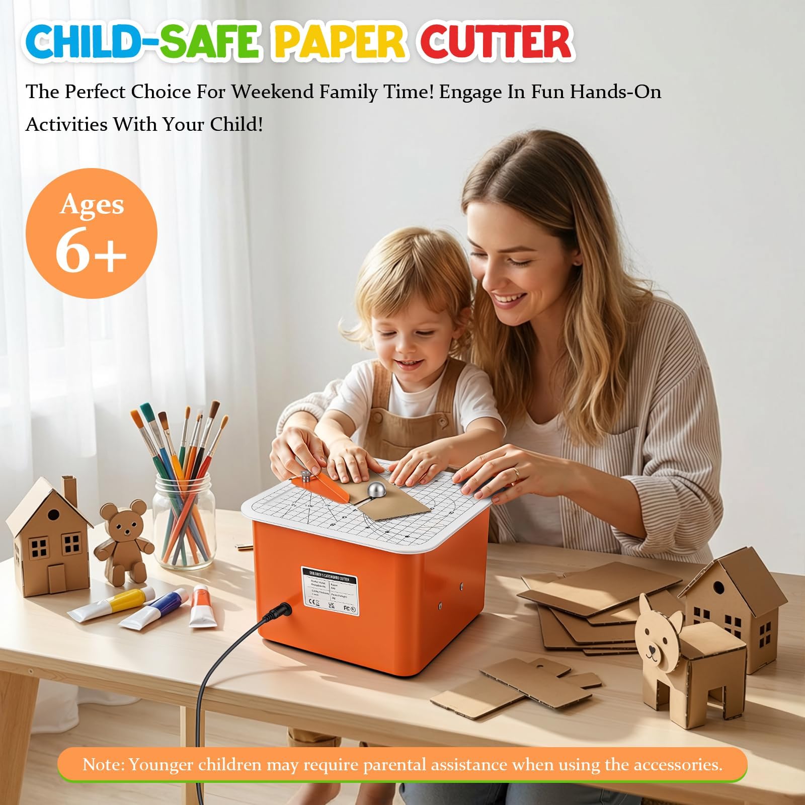 Coupe-Carton Sécurisé Pour Enfants,"Chomp Saw" Sans Lame 45W,Découpe Précise Du Carton De 4Mm, Outil Stem Pour Modèles 3d Et Projets Scolaires