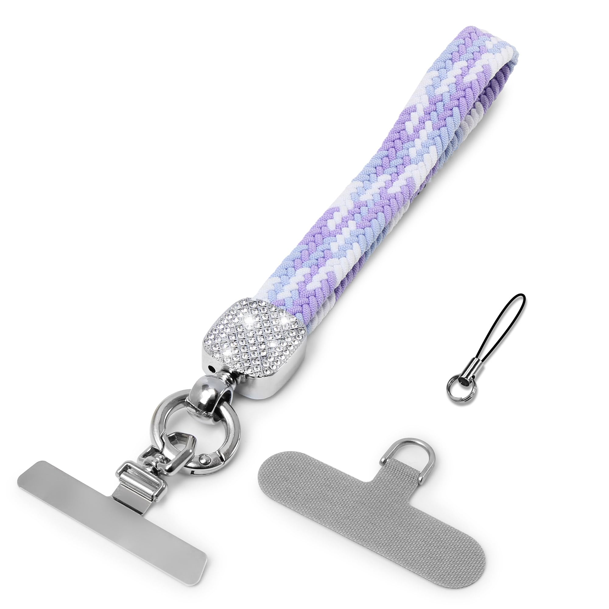Niunisi Phone Wrist Strap, Stretchy Braided Wristlet for Women Men - Anti-Theft Lanyard for Keychain, Earphones, Cell Phone