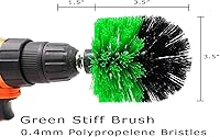 Vista 3 de Paquete de 2 cepillos con taladro cónico para limpiar baños, cocinas, duchas, lechada, detalles automáticos, llantas y más