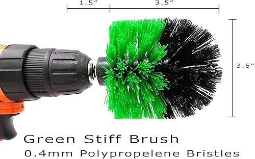Miniatura 3 de Paquete de 2 cepillos con taladro cónico para limpiar baños, cocinas, duchas, lechada, detalles automáticos, llantas y más