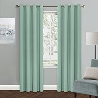 Vista 14 de MYSKY HOME - Cortinas opacas amarillas para sala de estar y dormitorio, cortinas de 84 pulgadas de largo, con ojales, cortinas de oscurecimiento