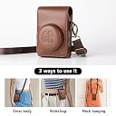 kinokoo PU Leather Case Bag Tailored for Ricoh GR/GR II/GR III, Protective Carrying Bag-Coffee gallery image
