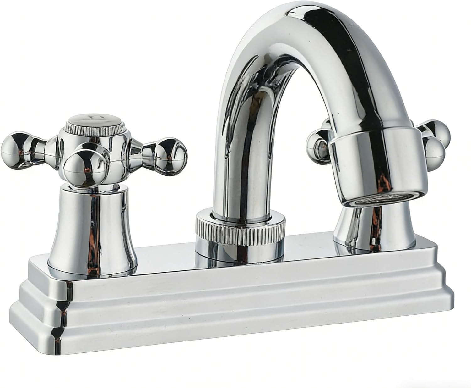 CHOUPIJIANG RV Bathroom Faucets, 4 inch Dual Handle Chrome Finish Sink Faucet for Motorhomes, Travel Trailers,2-Hole Replacement for Bathroom
