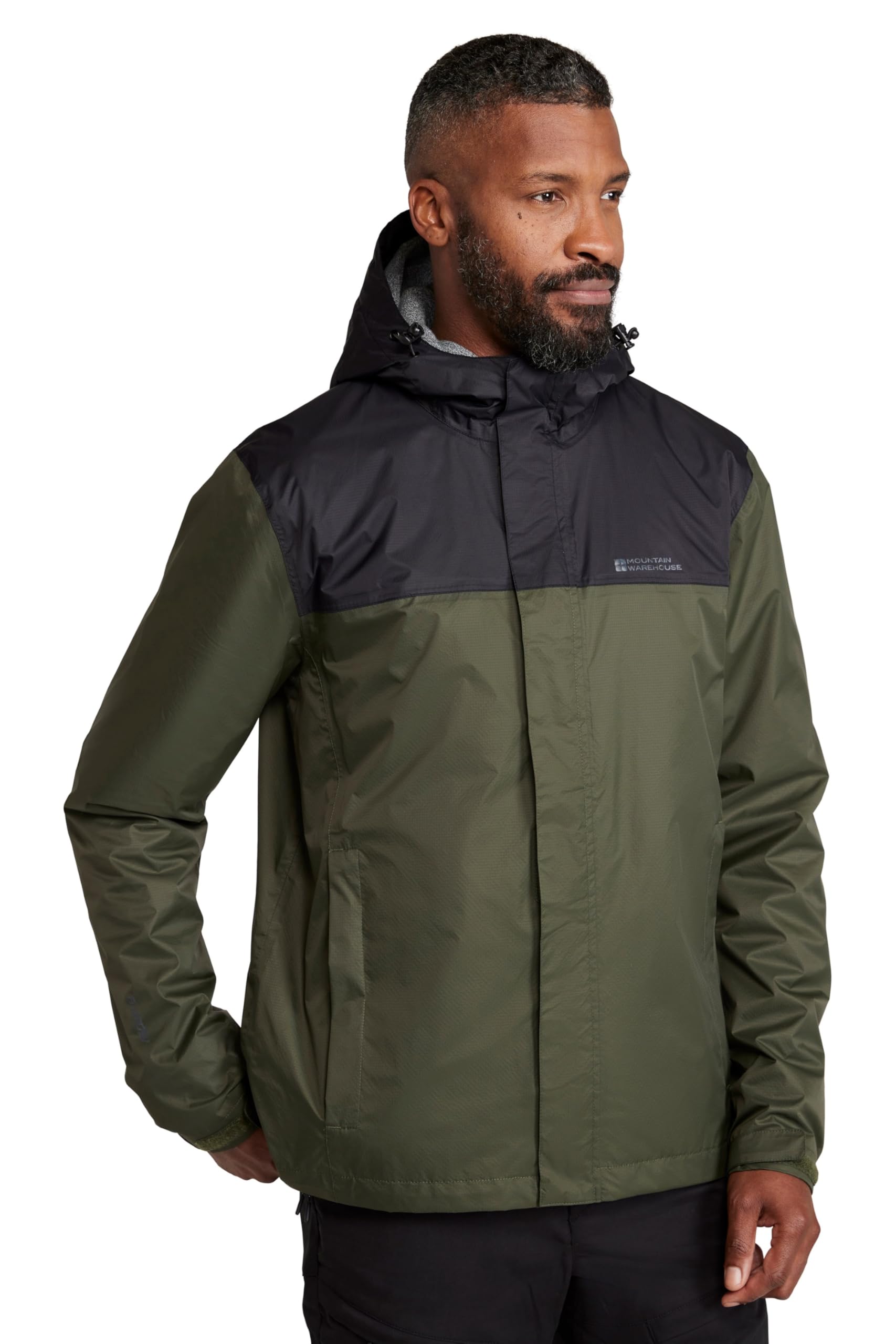 Mountain Warehouse Torrent Mens Waterproof Rain Jacket - Waterproof & Lightweight Raincoat with Taped Seams, Zipped Pockets - For Spring Summer Travelling & Outdoors Khaki 3XL