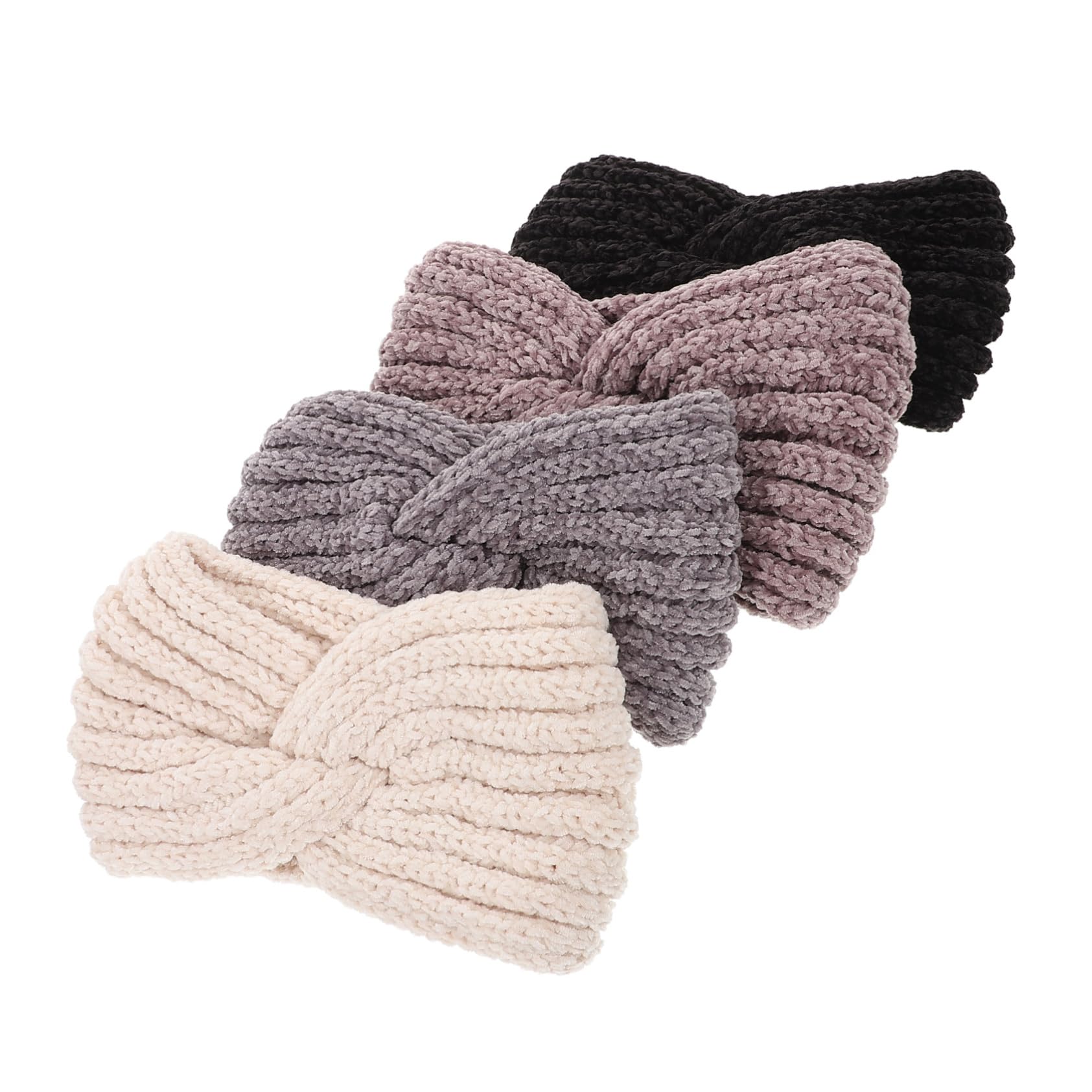 VALICLUD 4pcs Knitted Wool Hair Band Ear Protection Headband Handmade Headbands Warm Comfortable Fashionable for Family and Friends