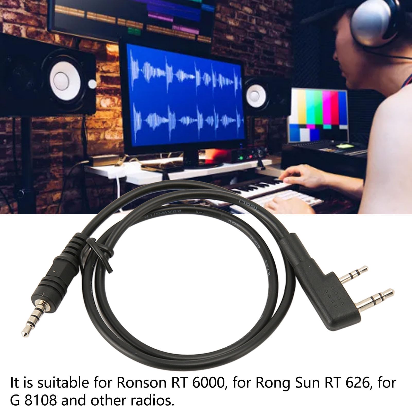 Adapterkabel K-Stecker Auf 3,5 Mm Klinke – Für Kenwood, PX, Quansheng & Andere Funkgeräte