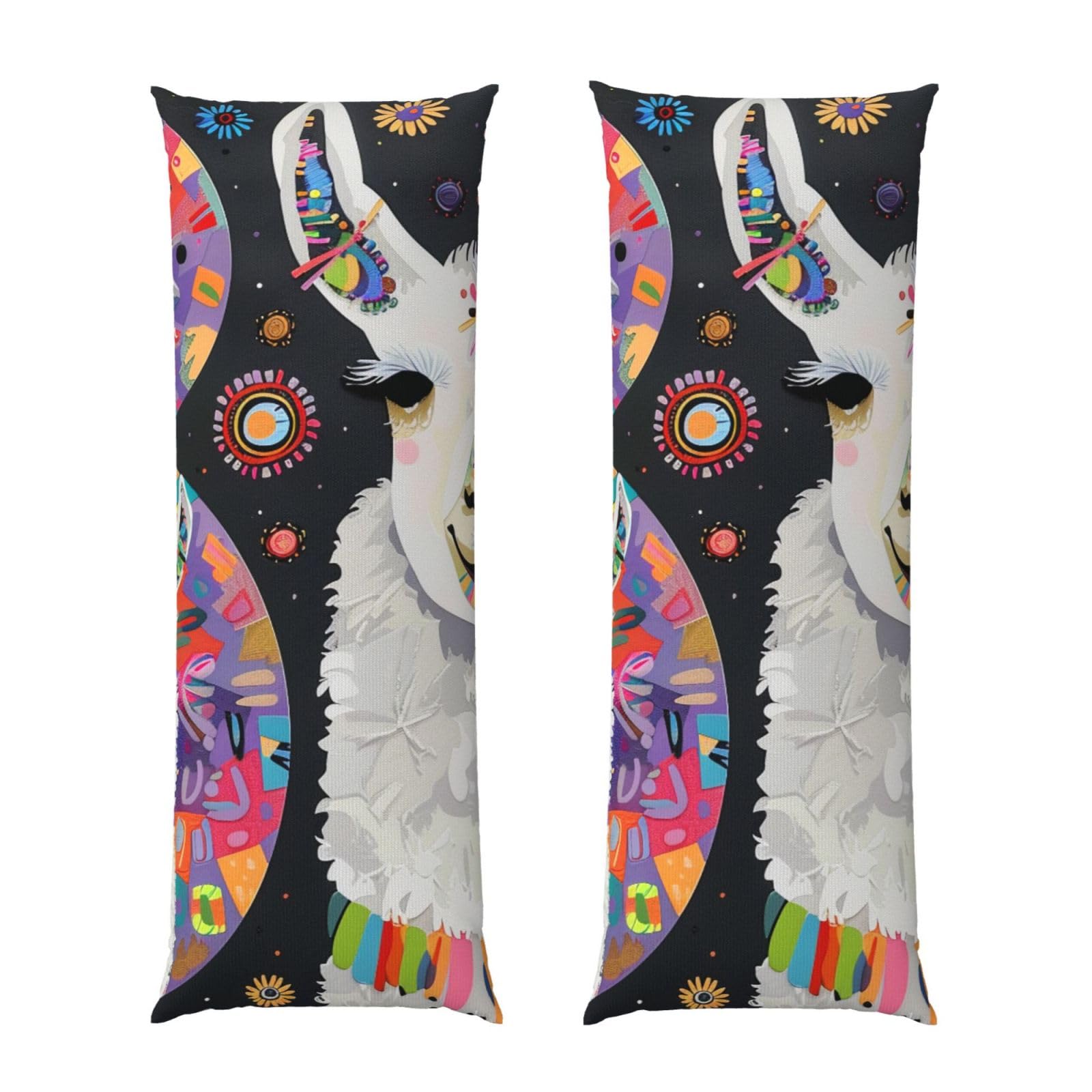 Body Pillow Cover 20x54 Inch, Llama Alpaca Print Long Lumbar Pillow Case with Zipper Long Body Pillowcase Decorative for Bed Sofa Bedroom