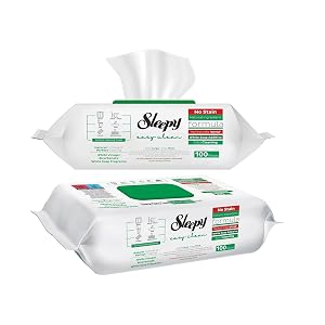 Sleepy Pack of 2 3 and 6 Easy Clean All Purpose Cleaning Wipes White Vinegar and Baking Soda