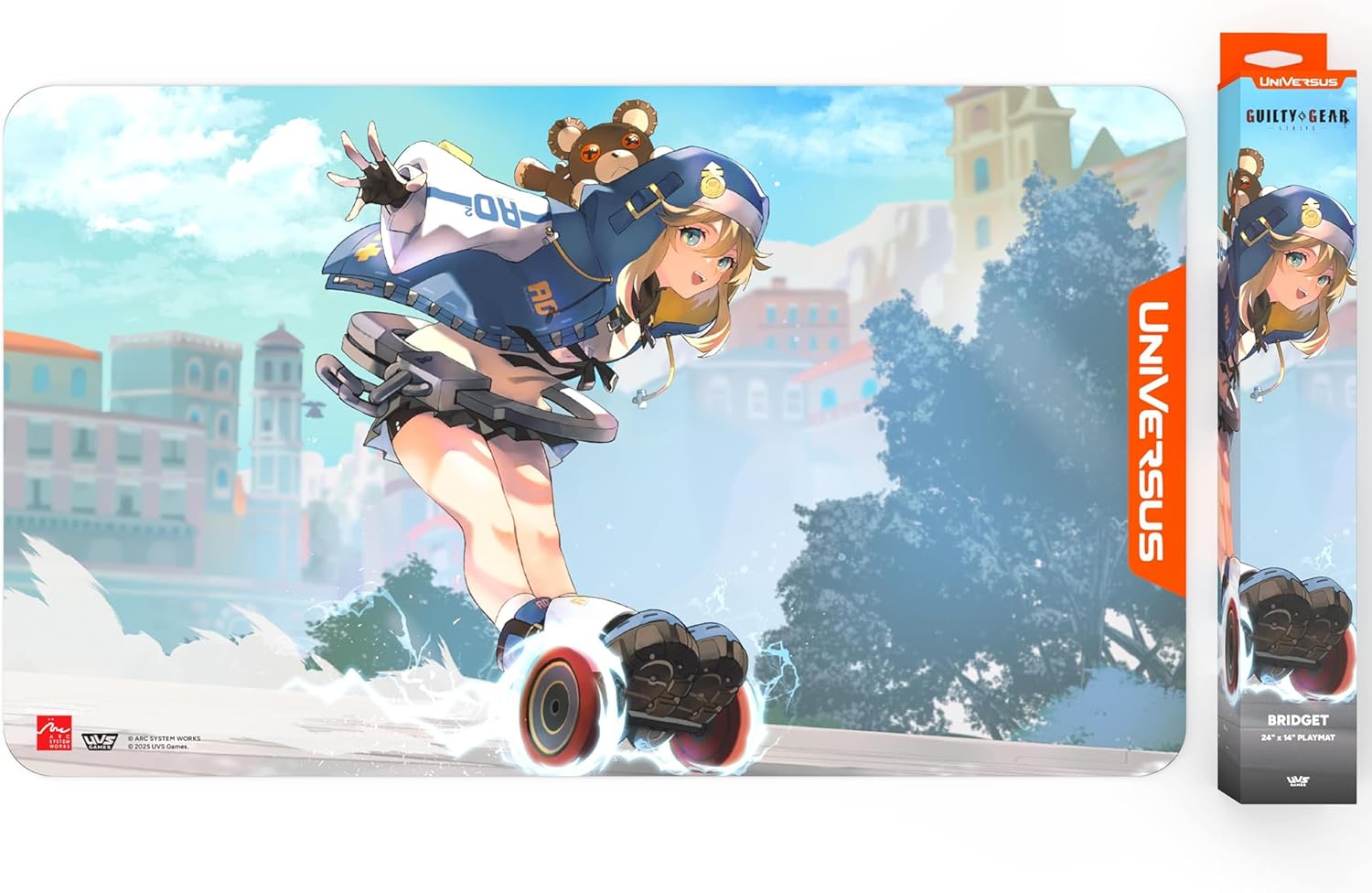 UniVersus: Guilty Gear - Strive - Playmat: Bridget - 24x14 Neoprene Mat, Exclusive Character Art, Tabletop Trading Card Game Accessory, Collectible