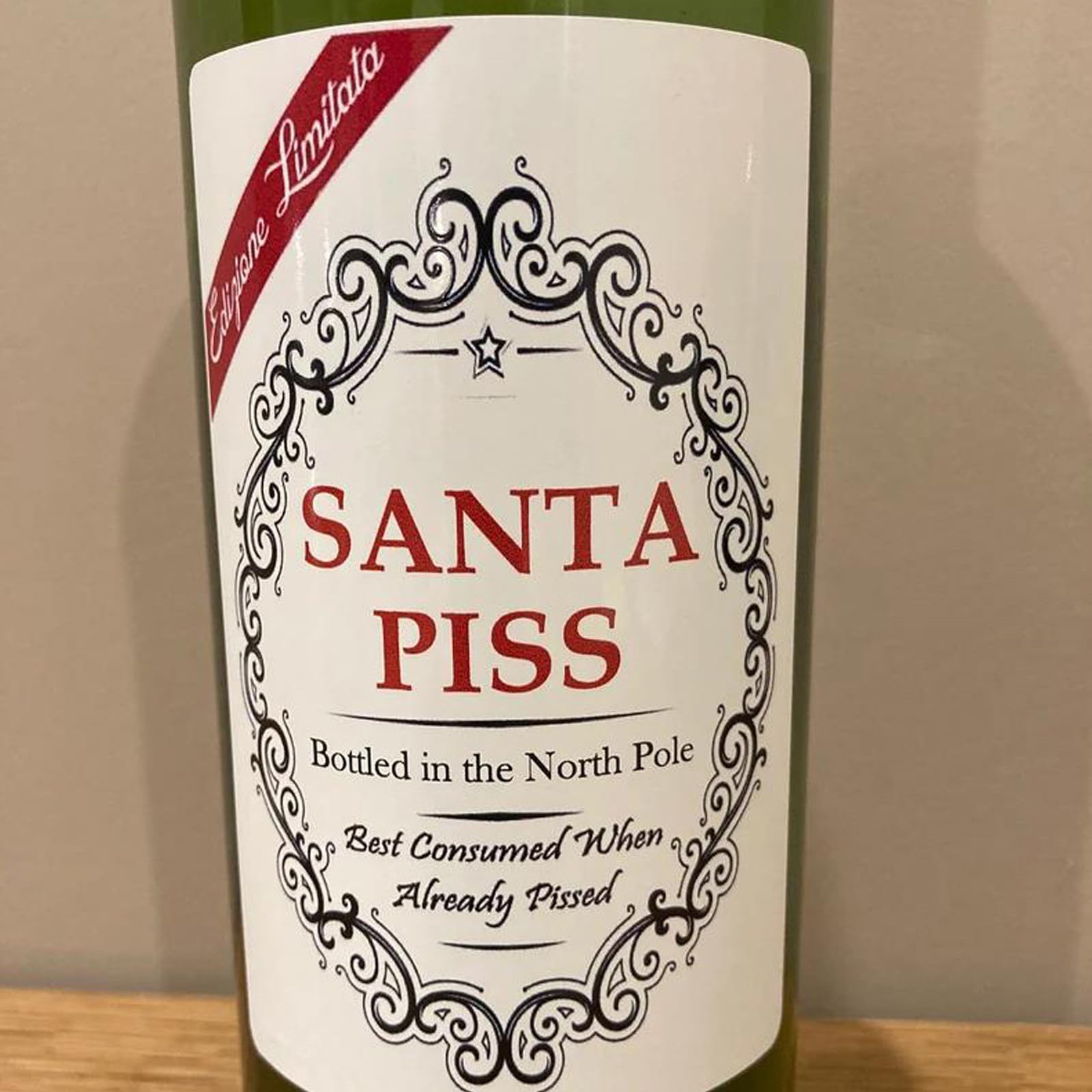 Etiquetas Divertidas de Navidad para Botellas de Vino, Calcomanías Personalizadas