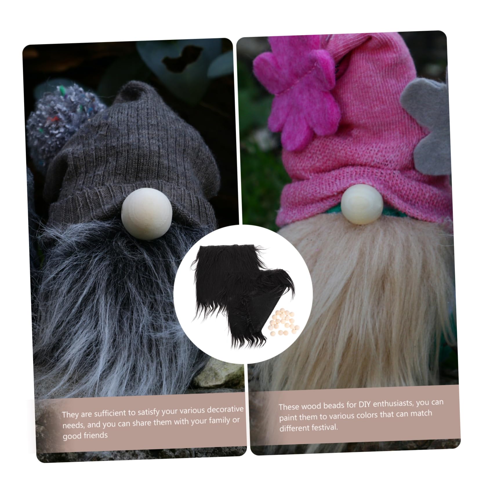 SEWACC 4ensembles Décoration De Noël DIY Tissu Fausse pour GNOME De Coussin Et Perles pour Artisanales
