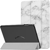 Vista 21 de MoKo Funda para tablet Yaxa Kindle Fire HD 8 y 8 Plus (12/10ª generación, 2024/2022/2020) de 8 pulgadas, funda de piel sintética con triple