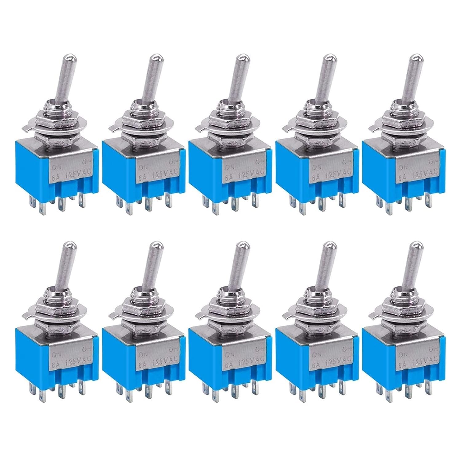 Interrupteur MTS-202 mini à bascule DPDT 6 broches ON/ON 125VAC pour vos circuits électroniques