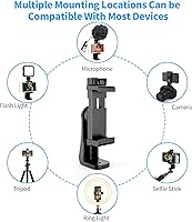 Vista 3 de Owine Adaptador universal de trípode para teléfono celular, abrazadera premium para smartphone, compatible con iPhone, Samsung Galaxy, Note, Lg