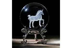 3D Crystal Unicorn Ball Paperweight: A Mystical Reflection of Enchantment