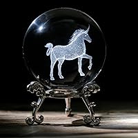 Vista 9 de Figuritas de dragón de bola de cristal de láser 3D pisapapeles con soporte de vidrio de cristal de regalo vskikris