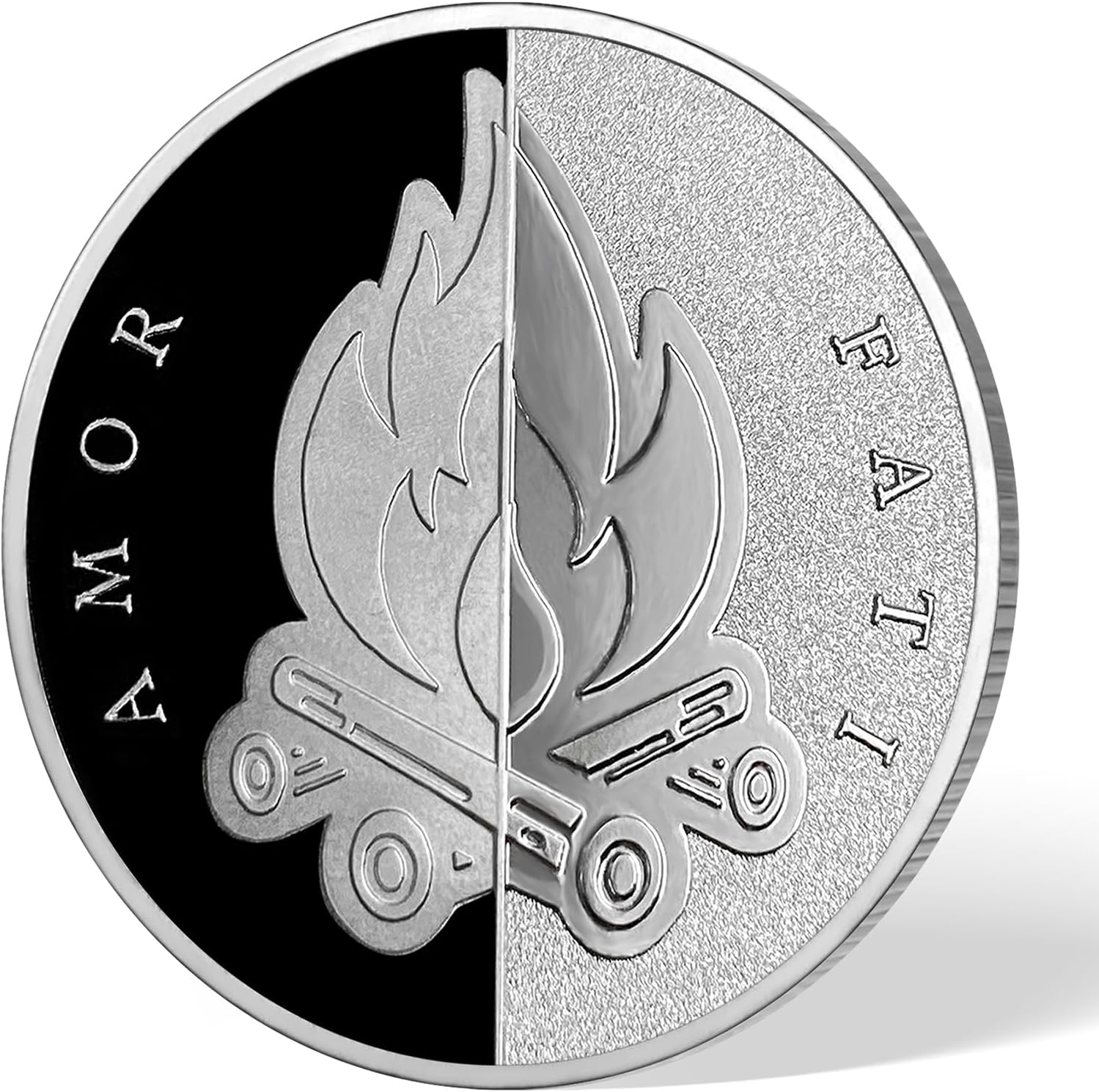 AtSKnSK Artisan Asymmetrical Coin Challenge Coin (Asymmetric Flame, Piece, 1)