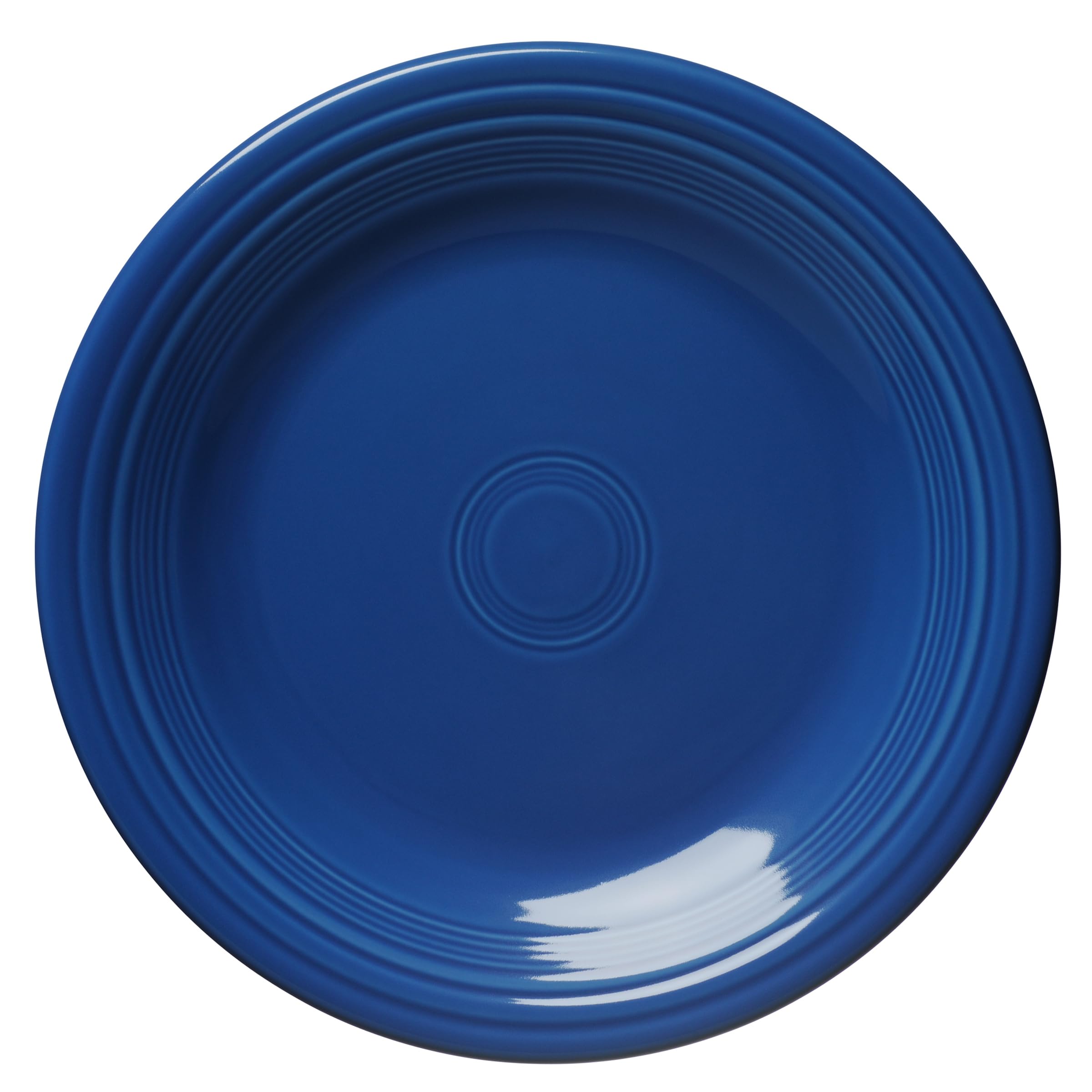 Classic Rim 10.5” Dinner Plate – Durable Ceramic, Lead-Safe, Dishwasher/Microwave/Oven Safe – Made in USA - Lapis