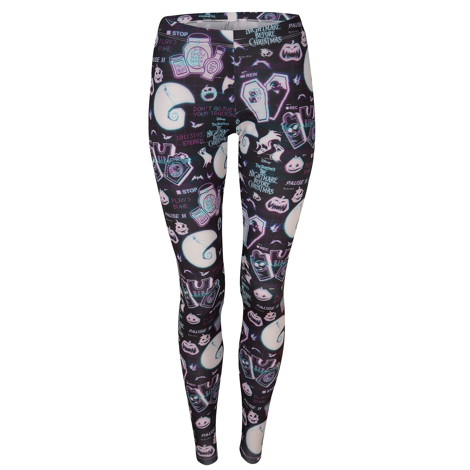 Heroes Inc. Nightmare Before Christmas VHS Womens Leggings Multicoloured :  Amazon.co.uk: Fashion