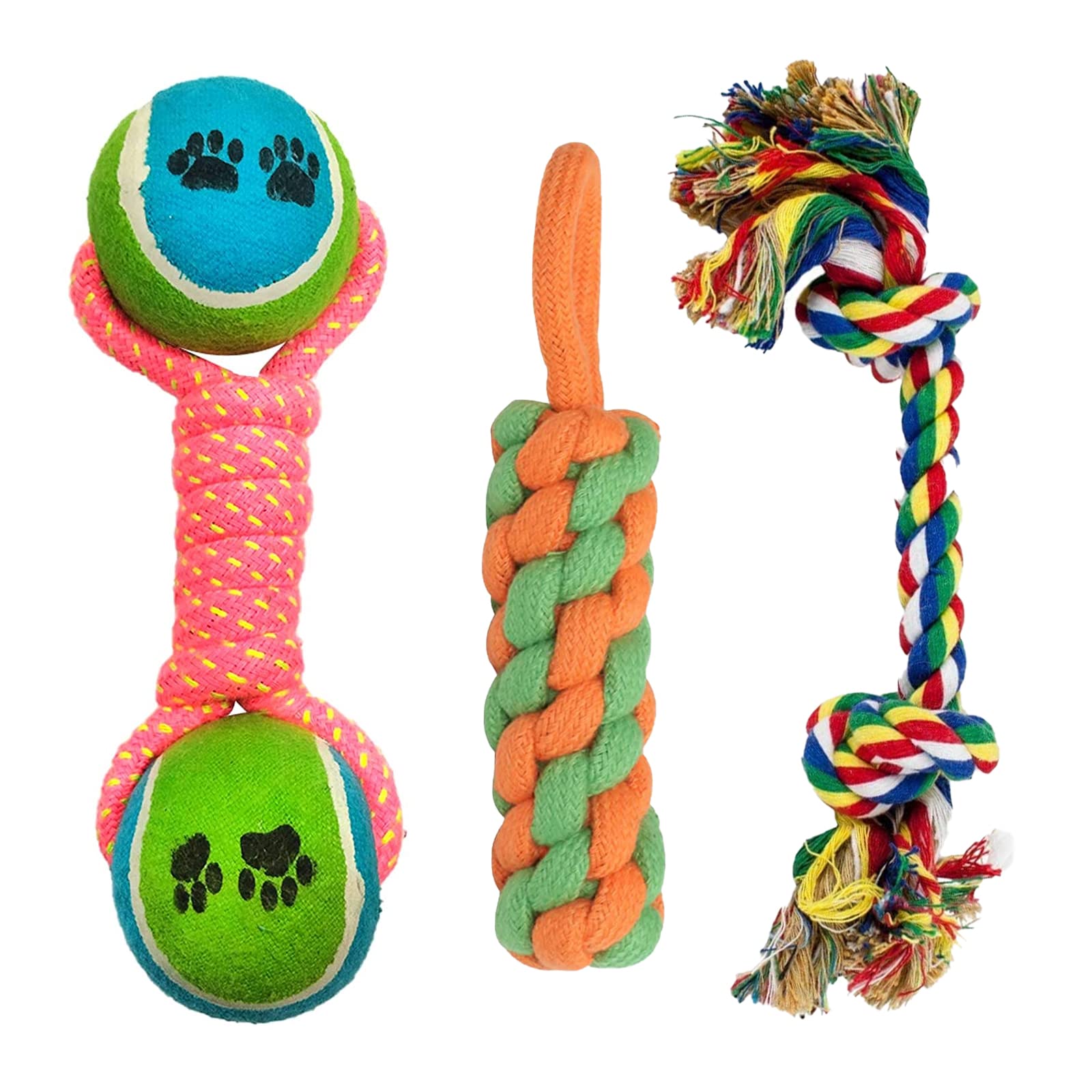 Cature Dog Rope Toys Puppy Small and Medium Dogs Dogs Interactive Durable Washable Cotton Dog Chew Rope Toys Teeth Cleaning Pack of 3 Rope Toys (Color May Vary) (B0B4651SRB) Amazon Price History, Amazon Price Tracker