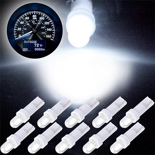 Miniatura 3 de CCIYU paquete de 10 unidades T5 de ledes para tableros de auto. Luz lateral lámpara 37 58 70 73 74 luz blanca 12V