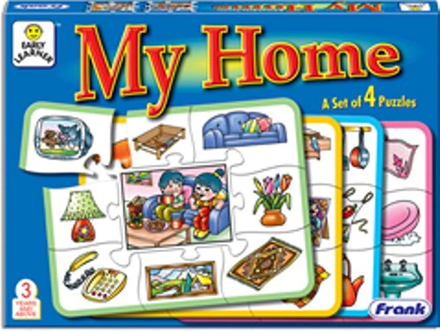 Frank My Home Puzzle – 36 Pieces, 4 Self-Correcting 9 Piece Puzzles, Early Learner Educational Jigsaw Puzzle Set with Images | Ages 3 & Above | Educational Toys and Games