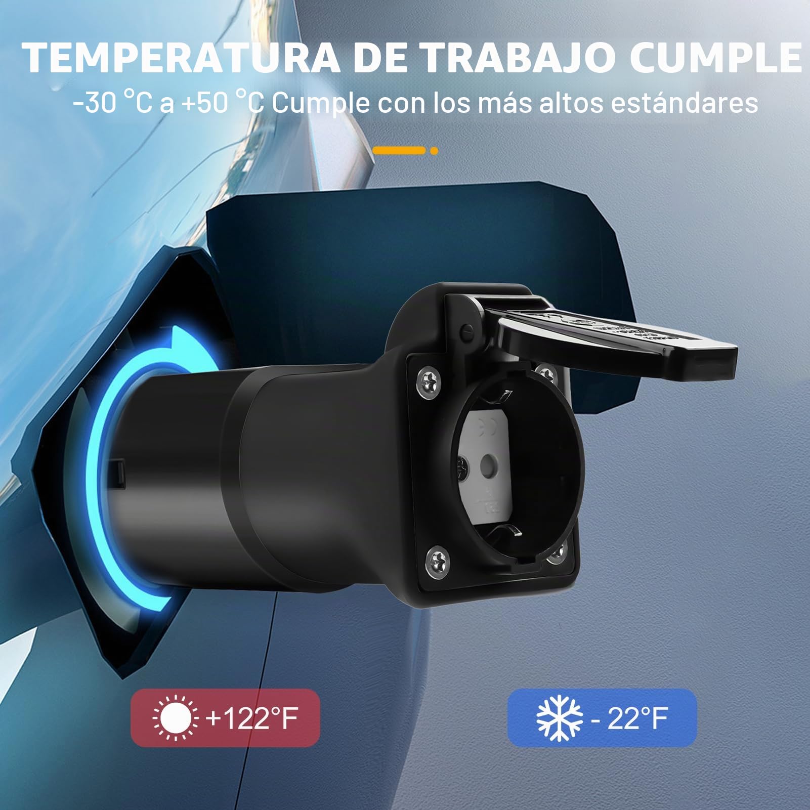 MG4 V2L Adaptador MG4 Adaptador de Descarga de Vehículo a Carga 220V 16A,Tipo 2 a Schuko para MG4, MG5, MG ZS, MG Marvel R