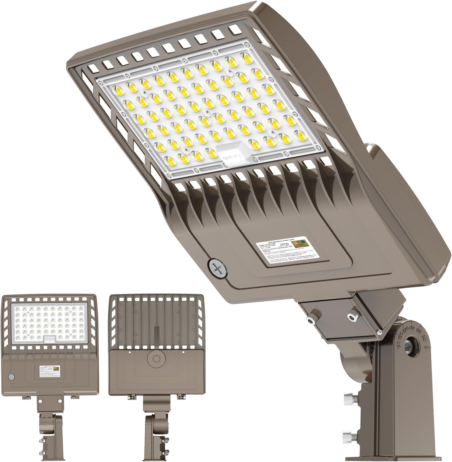 LED Parking Lot Lights 240W 33600LM LED Shoebox Pole Lights Fixture (800W HID/HPS Replacement) 5000K IP65 AC100-277V UL Listed Outdoor Area Street Security Lighting for Stadium Roadways