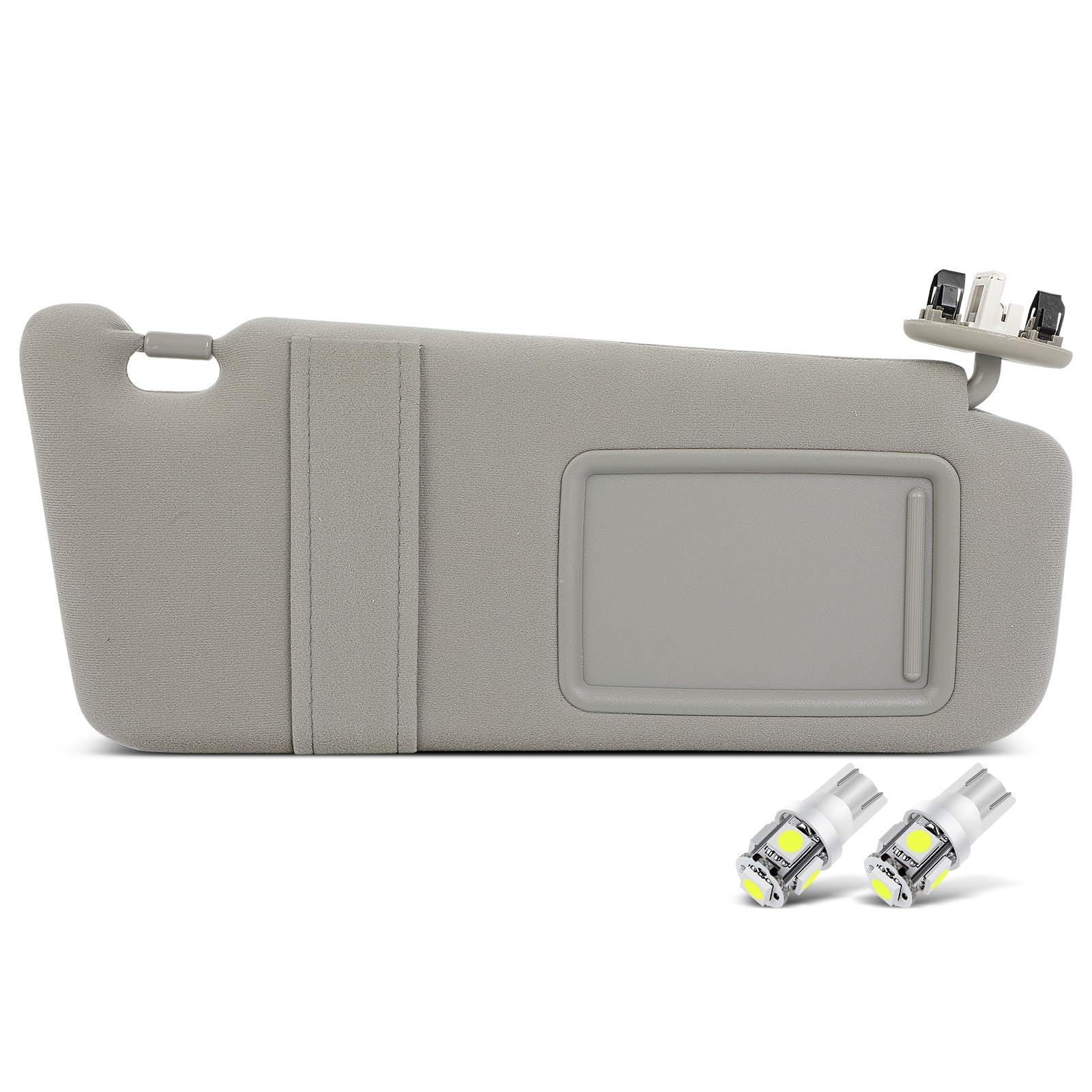 Gray Right Passenger Side Car Sun Visor With Sunroof for 2007-2011 For Toyota For Camry,Replacement Assembly 74310-06770-B0,04002-30306-B0 (with mirror)