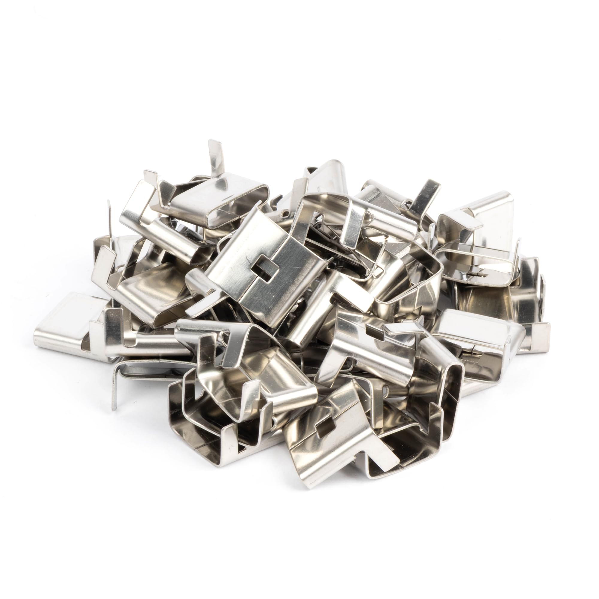 U.S. Solid Edelstahl-Bandset 304 - Umreifungszange mit 19mm x 30m Bandrolle, 100 Sicherungsclips + Hammer für stabile Palettenverpackung