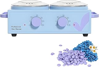 Calentador eléctrico de cera de doble caldera de 200 W con pantalla digital, temperatura ajustable de 30 ~ 100 °C, control automático de temperatura, 100 ml para piernas, cara, axilas