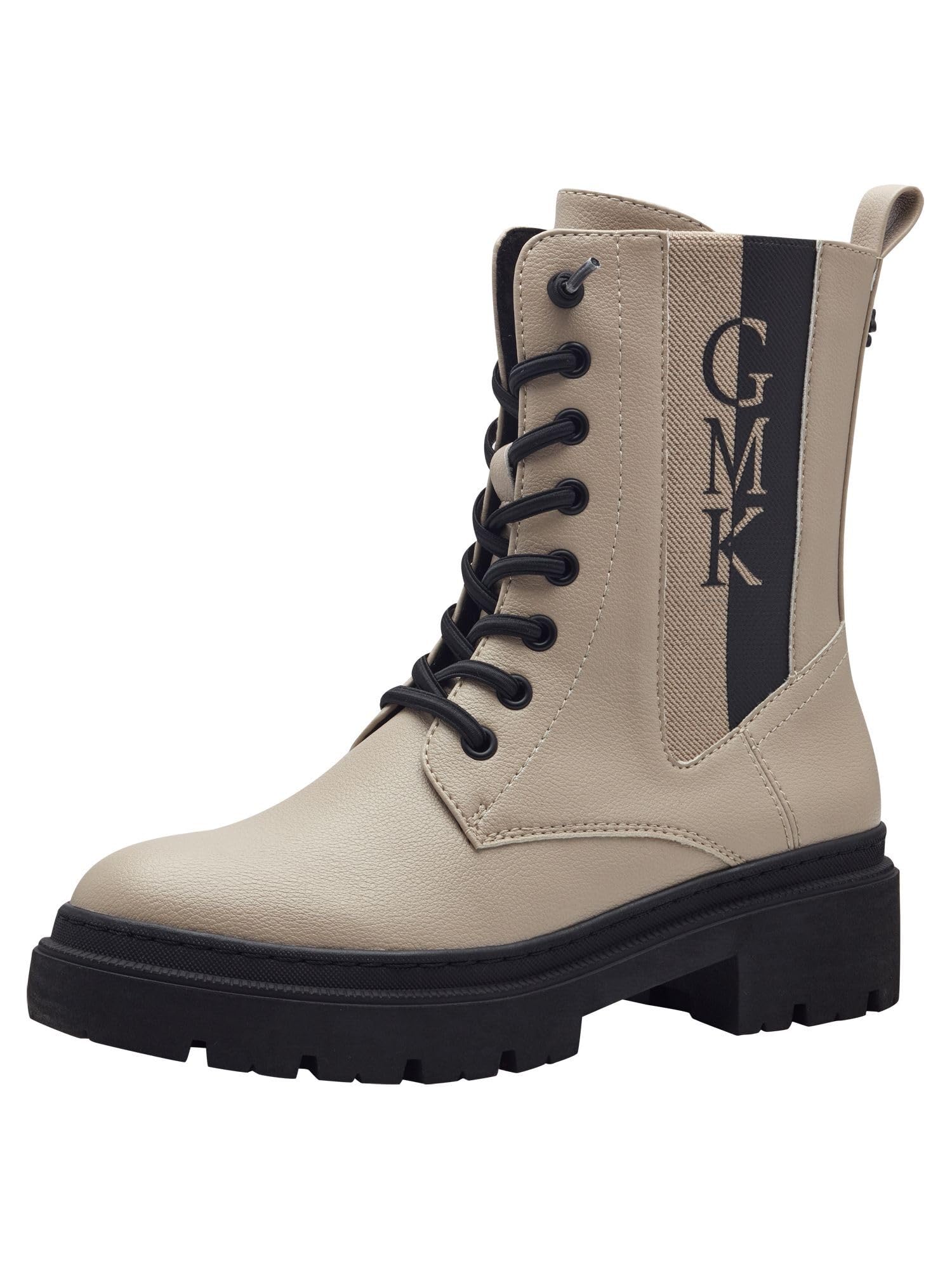 MARCO TOZZI Guido Maria Kretschmer Women's Laced Bootie 2-85207-43 Fashion Boot, Taupe, 4 UK