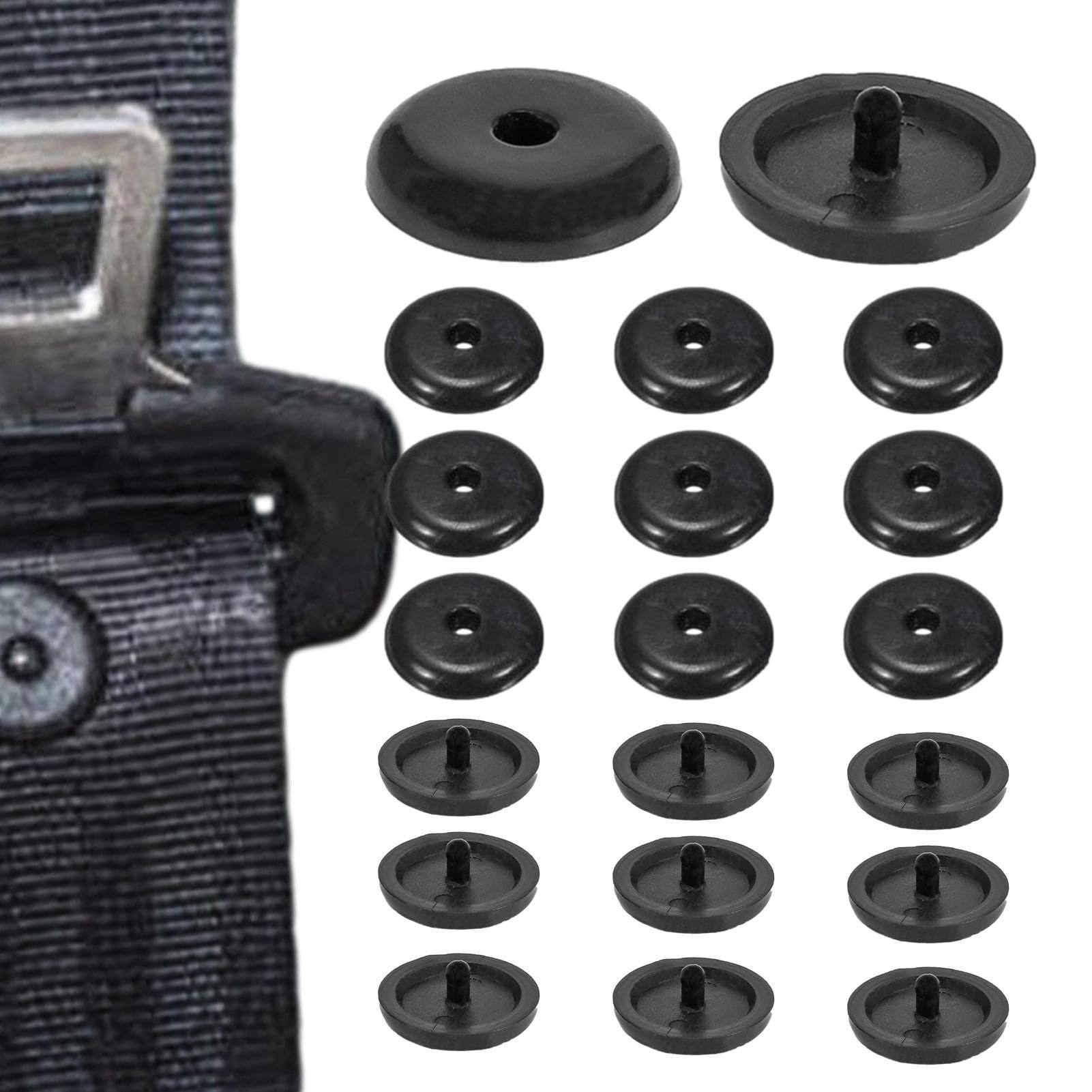 Seat Belt Stop Buttons, 10Pcs Anti-Slip Buckle Retainers Buttons, ABS Anti Skid Universal Tough Buckle Clips Stop Snap On Seat Belt, Seat Belt Clips for Car, SUV, Truck and Automobile