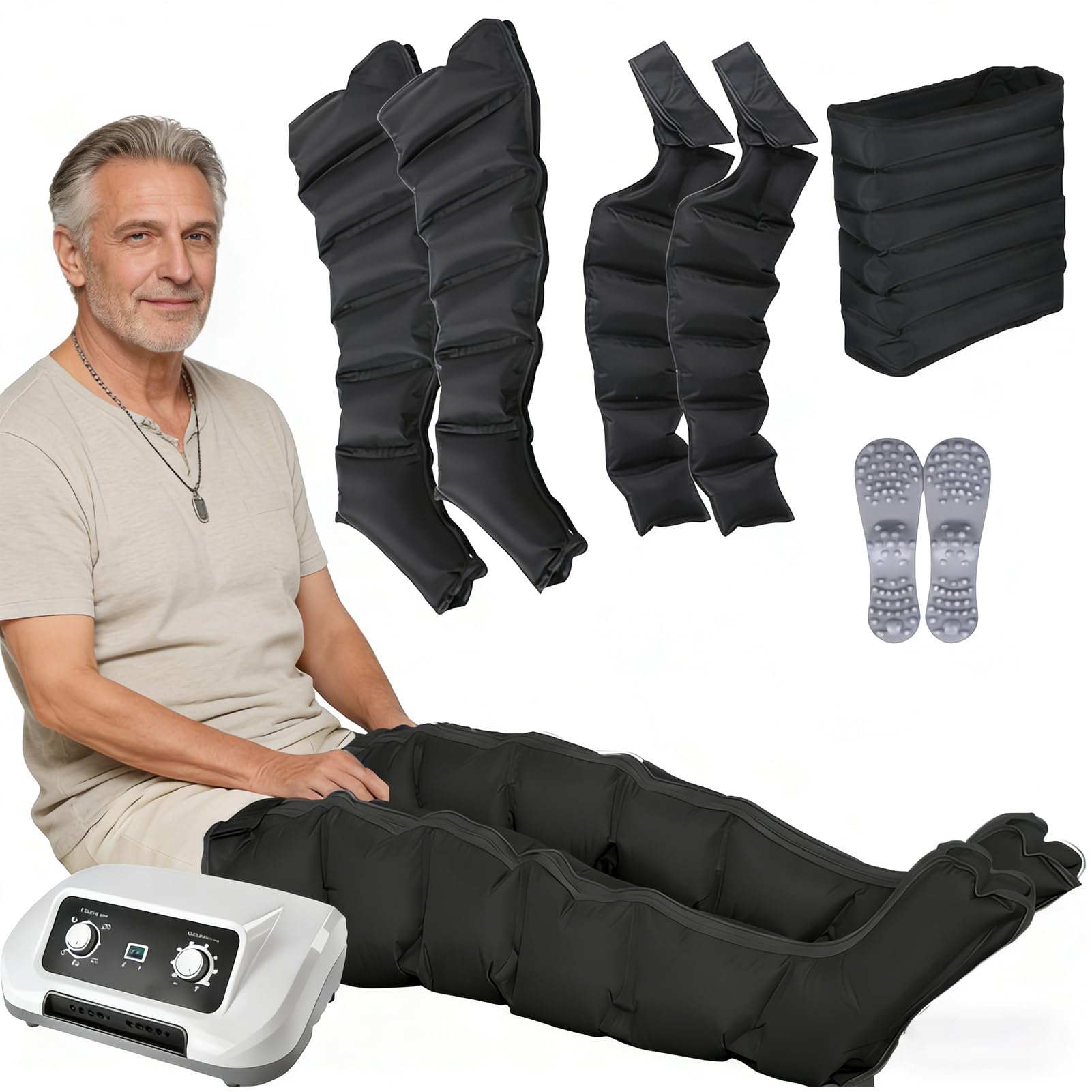 GZGHRZQS Lymphatic Drainage Massager | XXL Electric Air Compression Massager Machine | Full Body Waist Arm Leg Relax Instrument | For Full Body Massage Pressotherapy Lymphatic Drainage